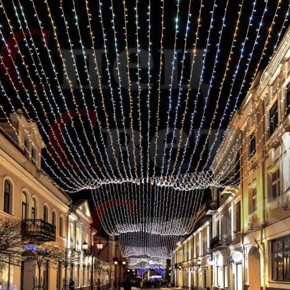 Гирлянда "Звездное небо" 10х50м навес IP44 белое/тепло-белое