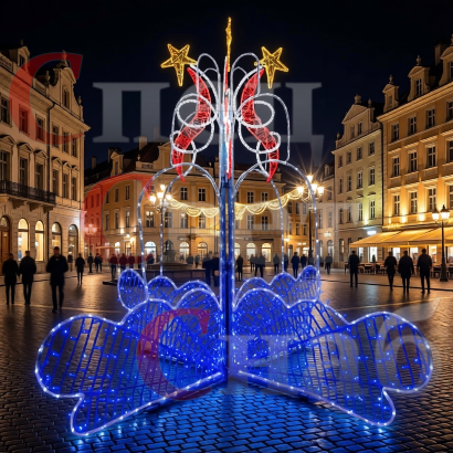 Уличный световой фонтан "Большая История - Комета"